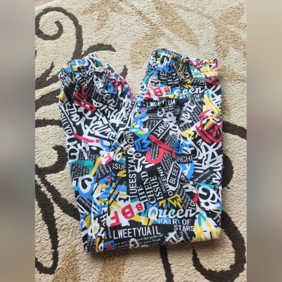 Vintage VIP Colorful Graphic Print Joggers - Picture 3 of 12